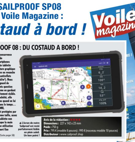 Voile Magazine a testé notre tablette