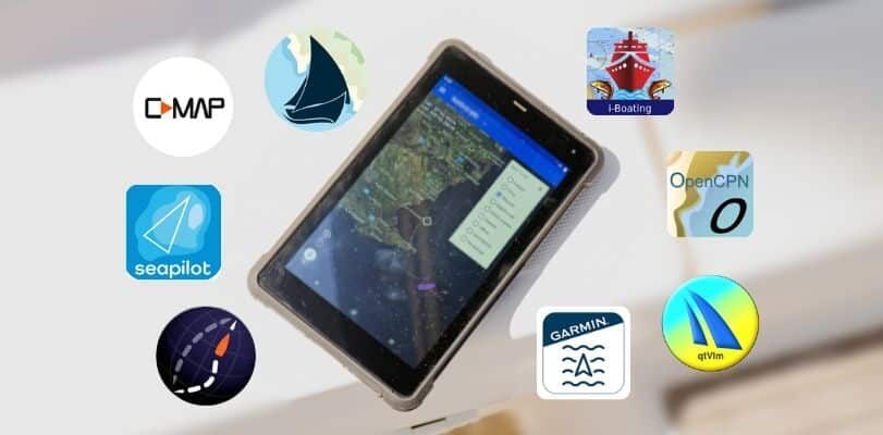 SailProof tablet showing different app options